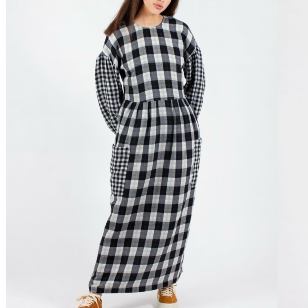 L.F. Markey Joe Dress in black check